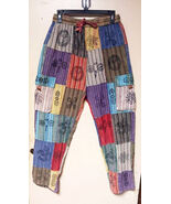 LARGE  Cotton Patchwork Straight Leg Cargo Pants  #ST-08  Unisex - $48.79 CAD