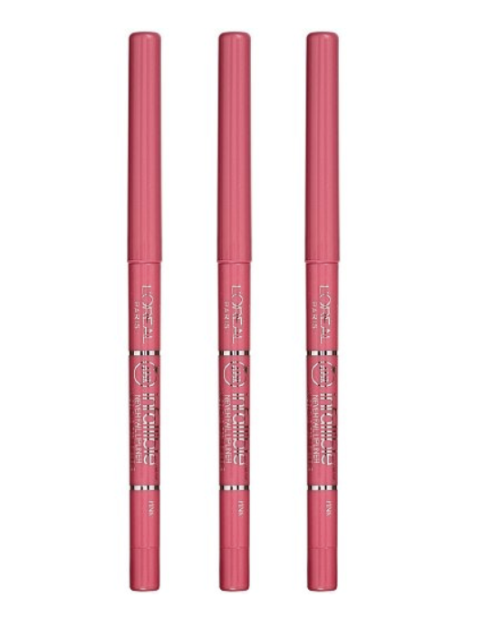 (3 Pack) L'Oreal Infallible Never Fail Lip liner Pencil, 107 Pink  - $22.94