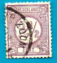 Netherlands (used postage stamp) 1876 New Daily Stamps (Green) #33 - £0.39 GBP