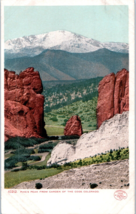 Pikes Peak From Garden of the Gods Colorado Postcard - £4.05 GBP