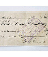 1912 Kineo Trust Company Bank Check E.A. Sampson Dover Maine Signed 918 ... - €17,15 EUR