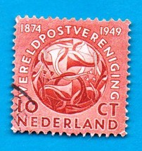 Netherlands (used post stamp) 1949 World Postal Union, The 75th Annivers... - $0.01