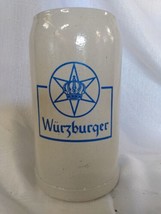 Wurzburger Beer Stein 1 L Stoneware  Vintage German Beer Mug Tankard - £14.71 GBP