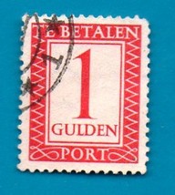 Netherlands (used postage due stamp) 1947 postage Due Stamps - New Design #118 - £1.56 GBP