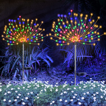 YOTOZU 2 PCS Solar Firework Light, Outdoor Solar Garden Decorative Lights 120 LE - £17.78 GBP