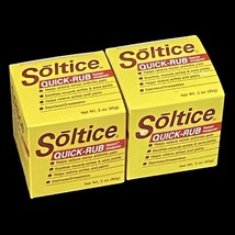 Soltice Quick Rub Topical Pain Reliever 3oz Each NEW Lot Of 2 - £58.09 GBP