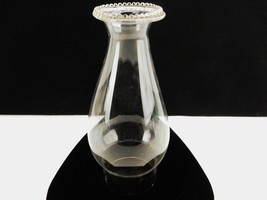 Clear Glass Oil Lamp Globe, Flared Beaded Chimney, 2 7/8&quot; Fitter, #GLB-23 - $14.65