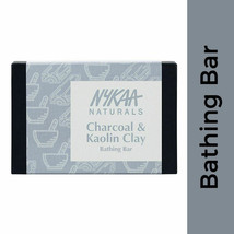 Nykaa Naturals Bathing Soap 100gm Ayurvedic Charcoal &amp; Kaolin Clay Body Care - £10.50 GBP