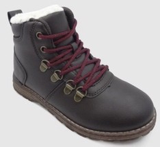 Brand New Boy&#39;s Cat &amp; Jack Jasper Lug Brown Burgundy Upper Inner Lining ... - $21.99