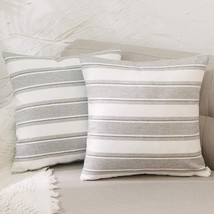 NATUS WEAVER Decorative Linen Square Throw Pillow Cases Cushion Covers Faux - £29.40 GBP