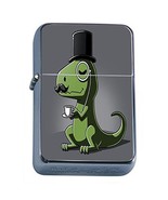 Classy Dinosaur Flip Top Oil Lighter Em1 Smoking Cigarette Silver Case I... - $164.37 MXN