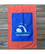 USA Swimming Spell Out Flag Banner Red Blue White Nylon Team 43&quot; x 28&quot; M... - €18,71 EUR