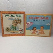 Vintage Lot 2 Kids Books D. W. All Wet Marc Brown Sun Sand Sea Sail Nicki Weiss - £10.29 GBP