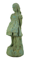 Zeckos Alice in Wonderland Verdigris Finish Cement Statue 19.5 in - $98.99
