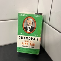 Vintage Grandpa’s Wonder Pine Tar Toilet Soap Lathers White 4.25 Oz Unused - $11.00