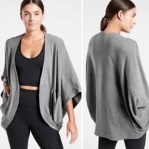 NWOT ATHLETA soft tencel cocoon wrap heather gray plus size 1X loungewear - £44.97 GBP