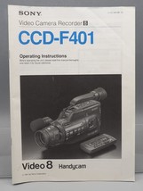 Vintage sony CCD-F401 Caméra Vidéo Instructions Manuel Brochure Booklet - $33.73