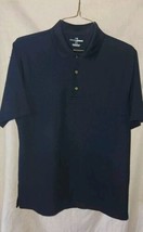 Mens Medium Grand Slam Golf Black Pull Over Polo 3 Button Short Sleeve S... - $12.99
