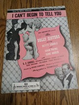 I Can&#39;t Begin To Tell You Vintage Sheet Music The Dolly Sisters - $18.69