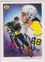 Jaromir Jagr Autographed 1992 UD CC Hockey Card - Pittsburgh Penguins - £15.72 GBP