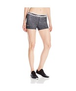 Under Armour Women&#39;s HeatGear Armour Printed 3” Shorty, Black/Metallic S... - $24.35 CAD