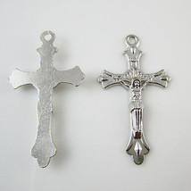 Pack of 100 Catholic Alloy Flared Crucifix Cross Pendants - £20.68 GBP