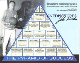 John Wooden Signed Autographed 8x10 Rp Photo The Pyramid Of Success - £15.81 GBP