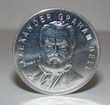 Shell&#39;s Famous Facts &amp; Faces Game &quot;Coin&quot; Alexander Graham Bell - £11.99 GBP