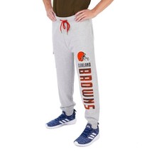 Cleveland Browns NFL Gray Sweatpants Mens XL Drawstring Cargo Pocket  - $34.29