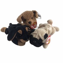 Beanie Baby Babies 1996 Dog Lot Of 3 Errors On Swing Tag/Tush Tag PE Pellets - £26.09 GBP