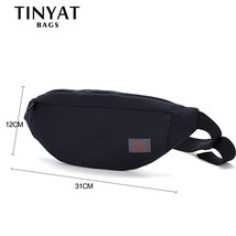 TINYAT Print Leaf Travel Waist Bag Pack For Men Women Fashion Casual Shoulder Ba - £17.95 GBP