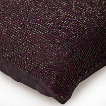 Beaded 16&quot;x16&quot; Art Silk Plum Throw Pillows Cover for Couch, Plum Digest - £25.82 GBP+