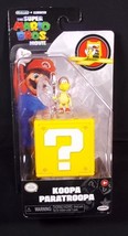 Nintendo Super Mario Bros Movie 1&quot; Koopa Paratrooper figure &amp; ? cube scene NEW - £14.04 GBP