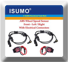2x ABS Wheel Speed Sensor W/Connectors Front Left &amp; Right Fits Ram 2500 3500 RWD - £35.45 GBP