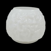 Vtg EO Brody Milk Glass Texture Crinkle Planter Light Cover Cleveland OH G108 5&quot; - £26.13 GBP