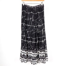 Enywear Enytime Maxi Skirt One Size Fits All Black White Boho Crinkle El... - £20.46 GBP
