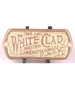 Brass White Clad Badge-Plate-Simmons Hardware-St Louis-Furniture Adverti... - £17.87 GBP