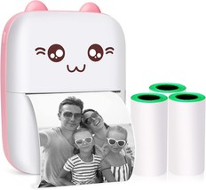 Mini Pocket Printer,Portable Thermal Printer For Sticker,Label,Text, Pink - $38.94