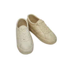 VINTAGE 1960&#39;s MATTEL BARBIE KEN WHITE RUBBER LACE UP SHOES SNEAKERS KOREA - $19.00