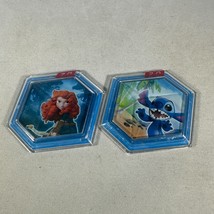 Disney Infinity 2.0 Power Discs Featuring Merida &amp; Stitch Collectible Set - $9.55