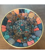 Vtg 1950’s MCM 10” Aluminum and Tiles Stones Pebble Large Bowl JAPAN - €36,11 EUR