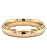 4.1mm Wedding Band 14k Yellow Gold Ring 4.6g Size 7 - $1,243.73 CAD