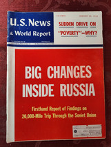 U S NEWS World Report Magazine January 20 1964 Big Changes Inside Russia USSR - £11.31 GBP