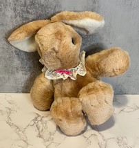 VTG Gund Bunny Rabbit Stuffed Plush Animal 8&quot; w/ Pink Bow 1990 - £19.32 GBP