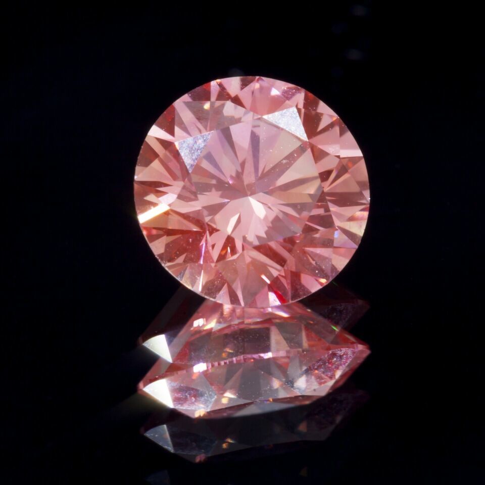 Gia-Certified 1.52 Costume Vivid Pink Round Loose Lab-Grown Diamond VVS2... - $8,899.18