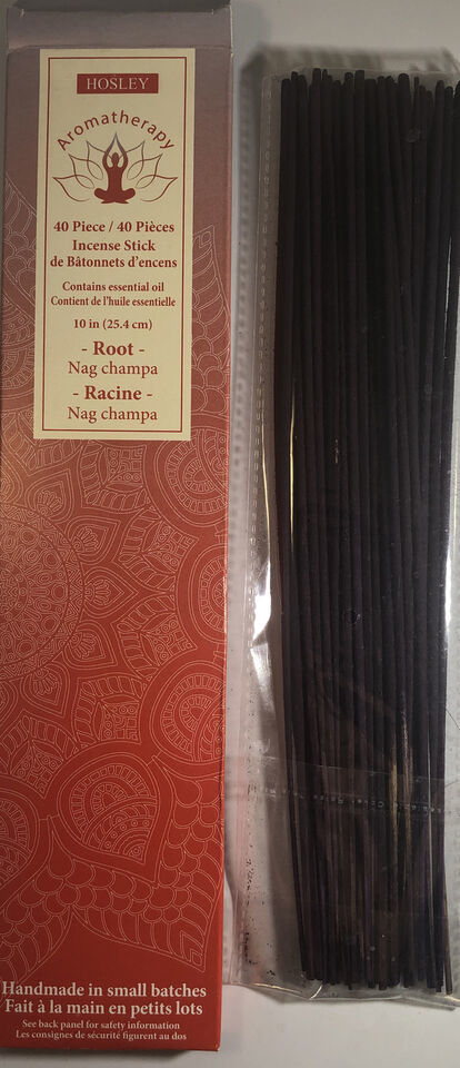 Hosley Aromatherapy Nag champa/Root Incense 10" Stick From India-1pk of 40pc-NEW - $9.78