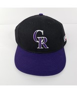Colorado Rockies Hat Cap Strap Back Black Purple MLB Baseball New OC Sports - £15.56 GBP