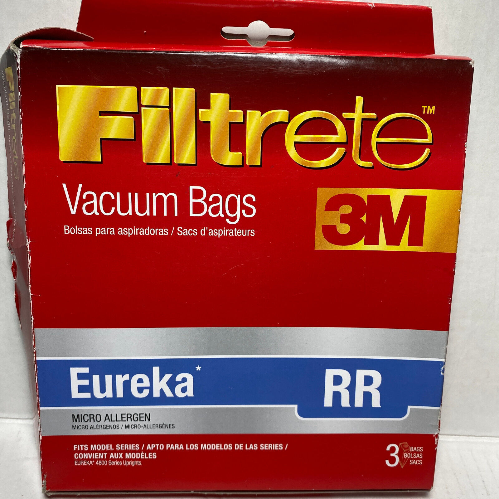 Filtrete 3M Vacuum Cleaner Bag Eureka Style RR Micro Allergen 4800 2 Pkg #67734A - $9.99