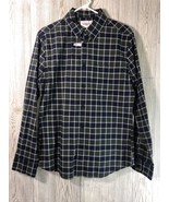 Men&#39;s Checked Collared Button-Down Shirt Goodfellow &amp; Co Medium Slim Blu... - $8.90