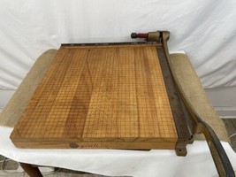 Ingento No 5 1/2 Maple Hardwood Vintage 18&quot; Guillitone Paper Cutter - £155.06 GBP